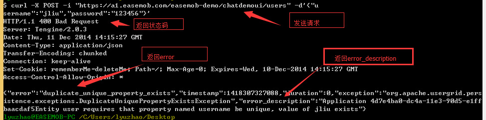 REST API返回错误示例